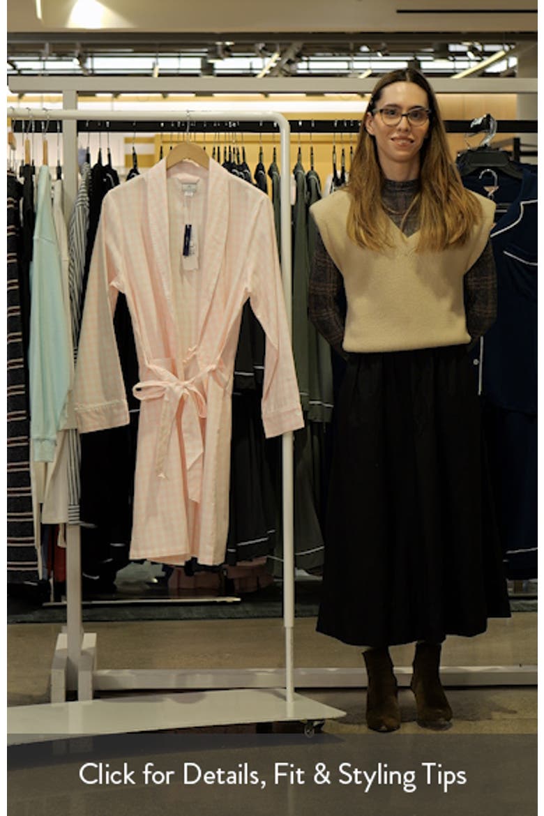 Women's Gingham Cotton Robe video
