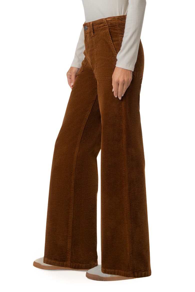 Wide Leg Corduroy Pants, Alternate, color, NUTMEG