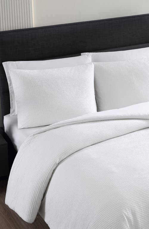 Vera Wang Waffle Pique Comforter & Shams Set In White