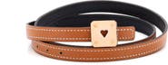 Pre-Owned Hermes As de Coeur Reversible Belt Leather Thin