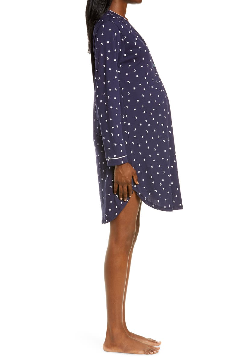 Belabumbum Starry Night Maternity/Nursing Nightshirt, Alternate, color,