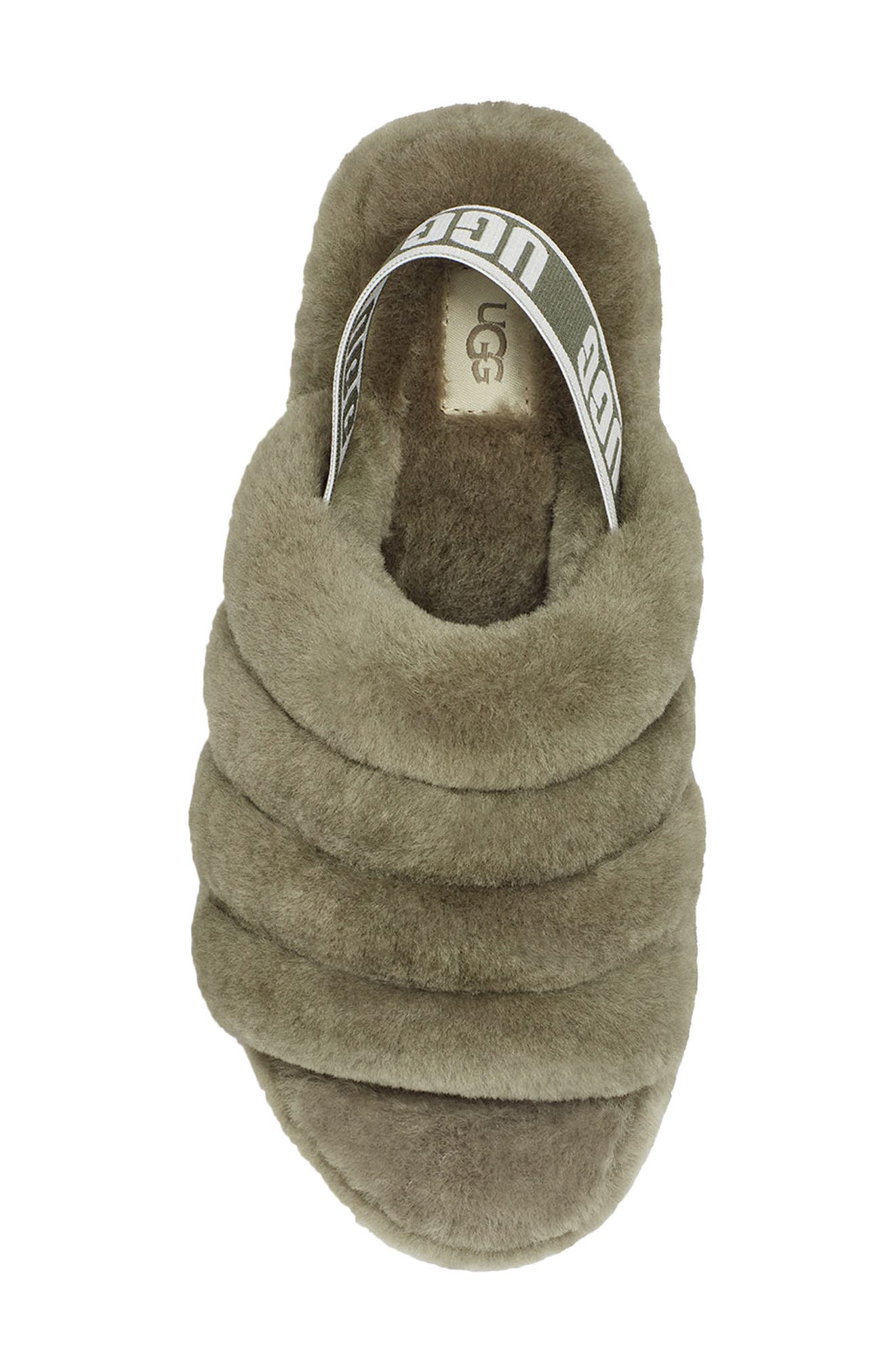 Fluff Yeah Faux Fur Slingback Sandal, Alternate, color, BURNT OLIVE