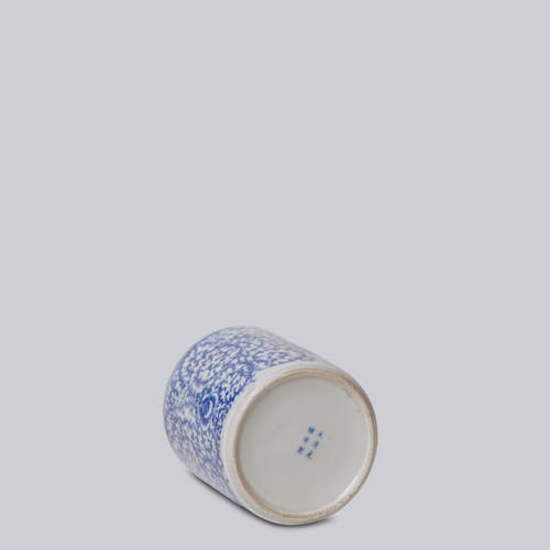 Cobalt Guild Tiny Porcelain Country Peony Cachepot