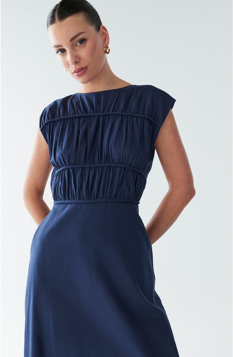 BWLDR Eden Maxi Dress, Alternate, color, Navy Blue