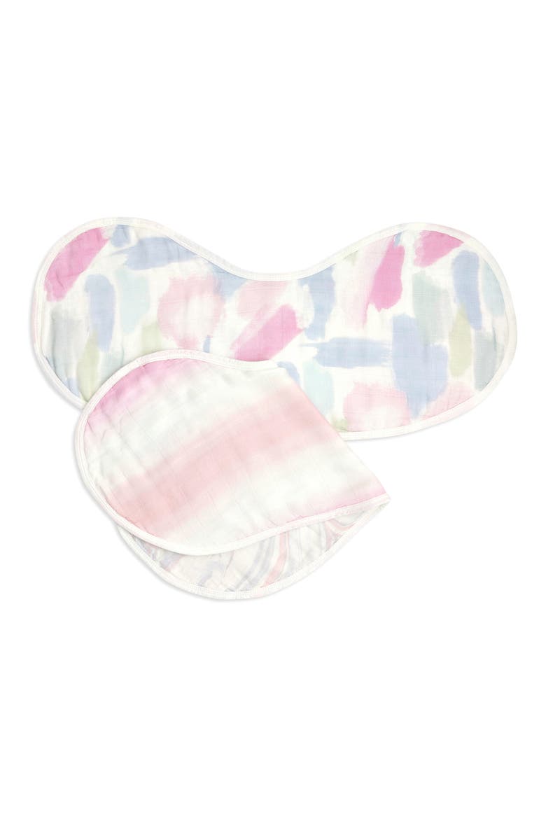 2-Pack Assorted Silky Soft Burpy Bibs, Alternate, color, FLORENTINE PINK