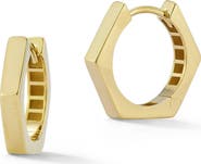 Ember Fine Jewelry 14K Gold Hexagon Hoop Earrings