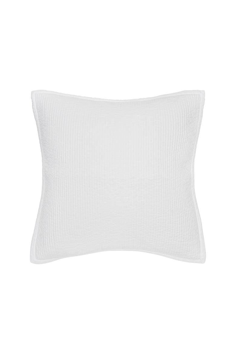 Bennett White Cotton Euro Sham 26" x 26", Main, color, White