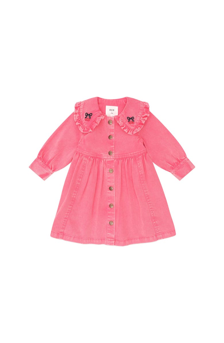Huxbaby Vintage Cherry Collar Dress, Main, color, Washed Cherry