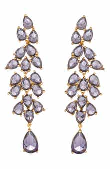 Alice Purple Cubic Zirconia Drop Earrings