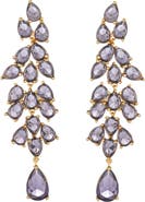 EYE CANDY LOS ANGELES Alice Purple Cubic Zirconia Drop Earrings