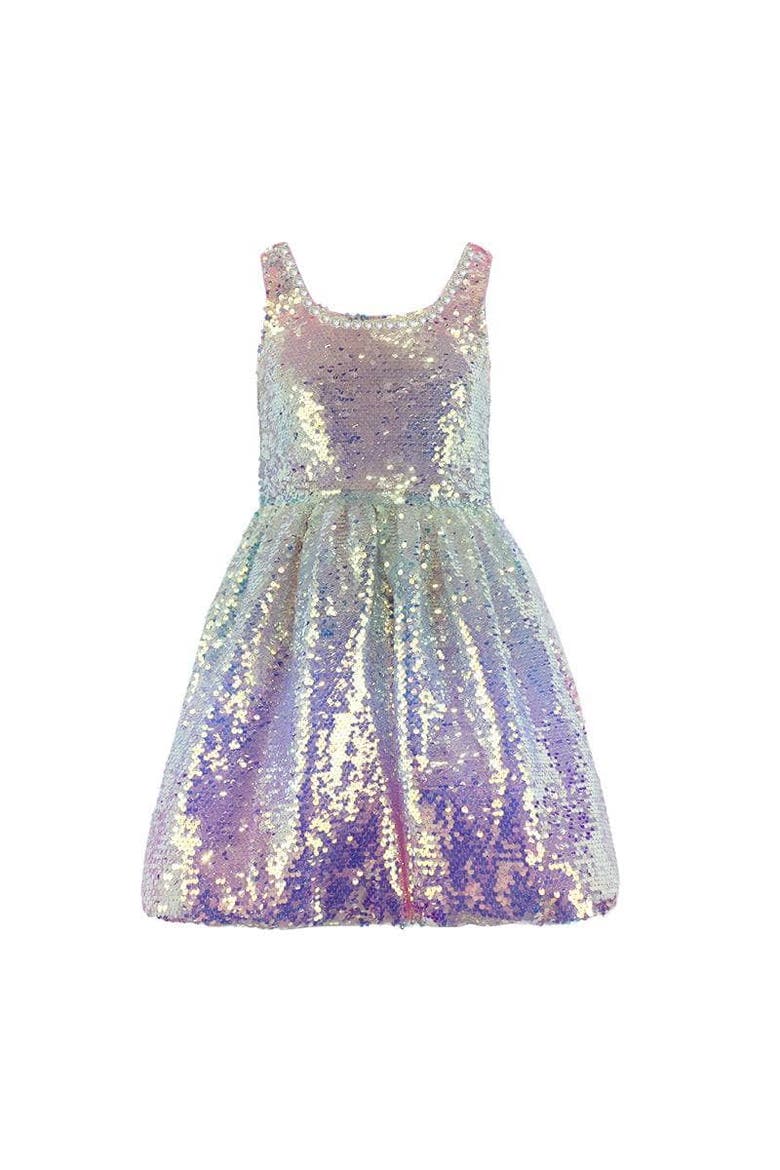 Sparkle Ombre Rainbow Dress, Alternate, color, Pink