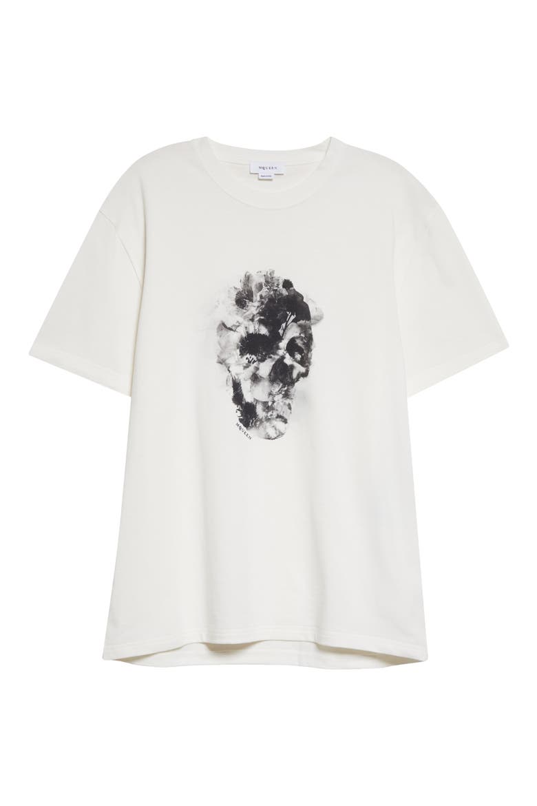 Skull Graphic T-Shirt, Alternate, color, WHITE / BLACK