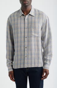 FRAME Plaid Button-Up Shirt