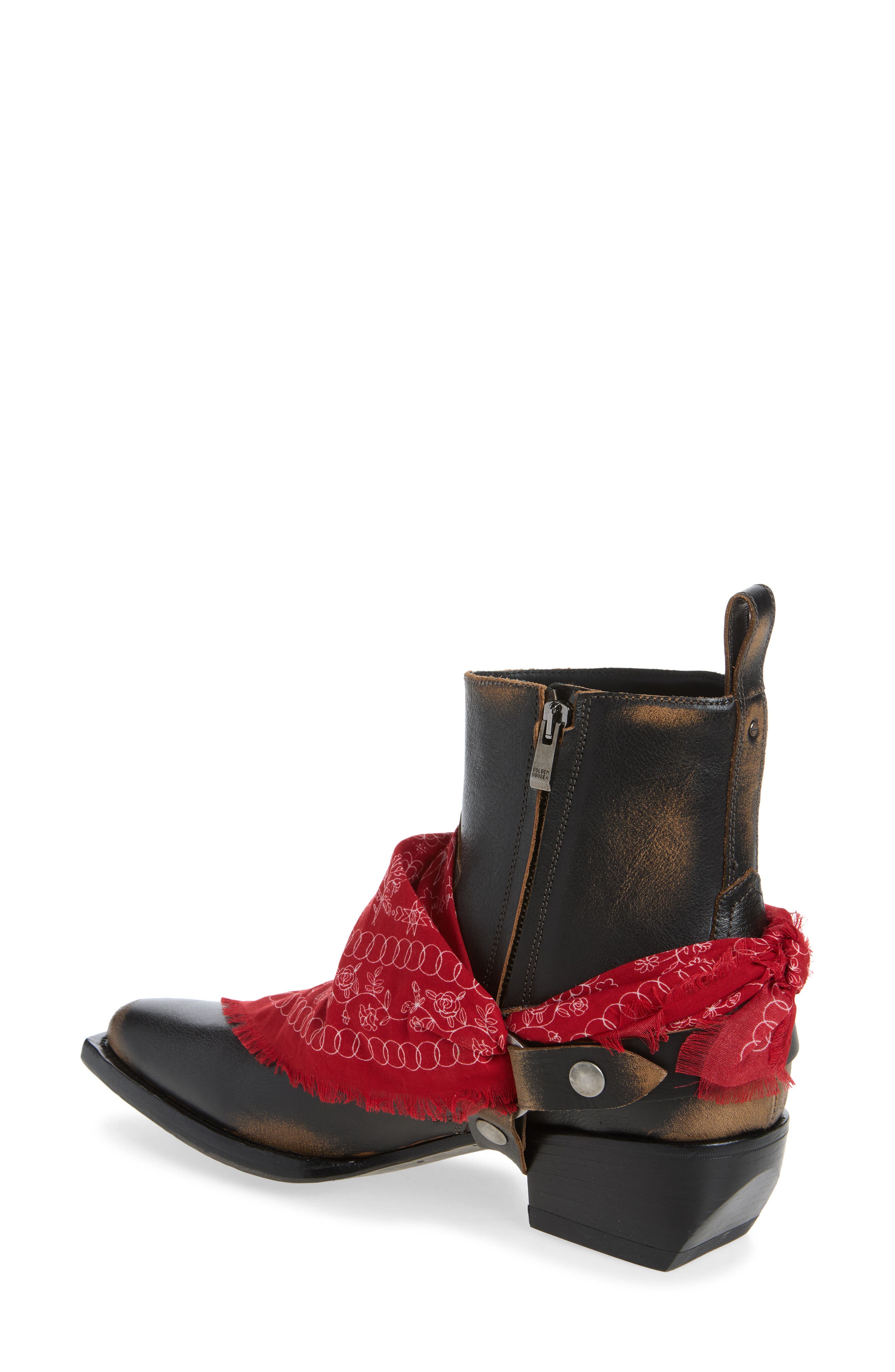 Debbie Harness Boot, Alternate, color, BLACK/ LIGHT BROWN