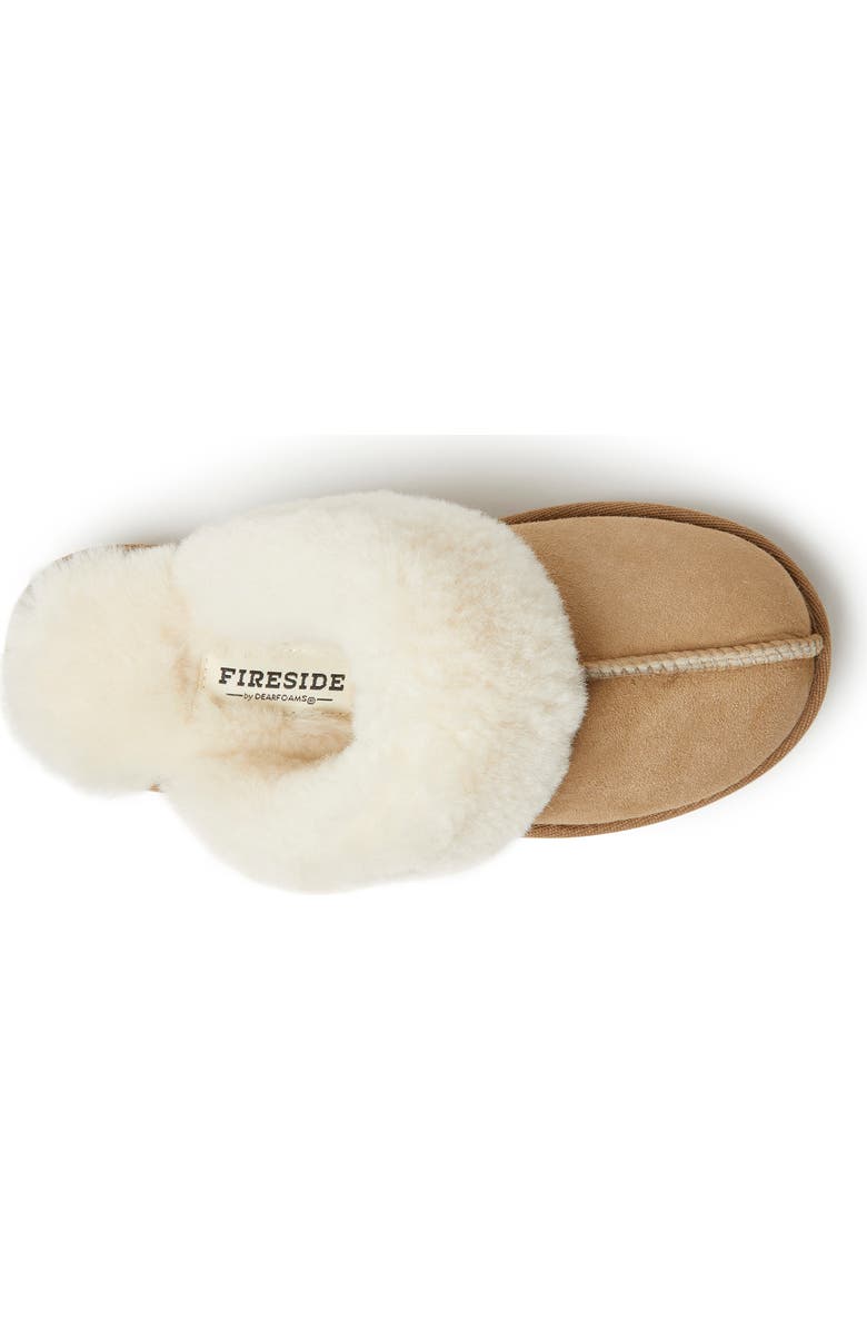 DEARFOAMS Fireside Sydney Genuine Shearling Scuff Slipper, Alternate, color, Driftwood