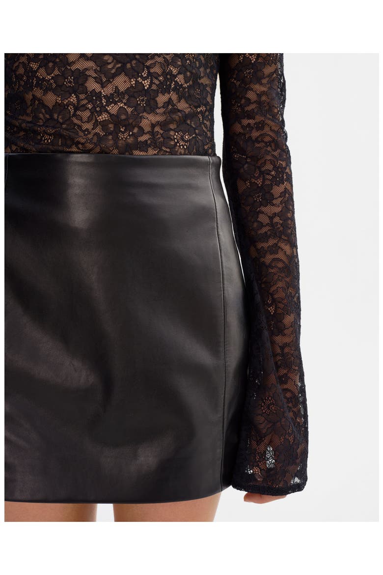 Diana | Leather Mini Skirt, Alternate, color, Black