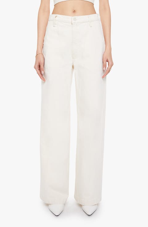 The Chisel Sneak Wide Leg Jeans (Natural Selection Ivory)