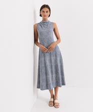 Pact Women's Fit & Flare Cowl Neck Dress Made With Organic Cotton