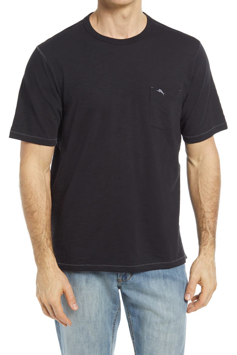 Bali Beach Crewneck T-Shirt, Main, color, BLACK