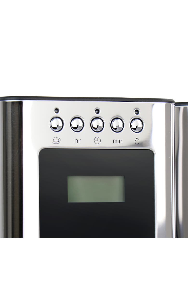 Russell Hobbs Glass 8 Cup Coffeemaker in Black and Stainless Steel, Alternate, color, Silver