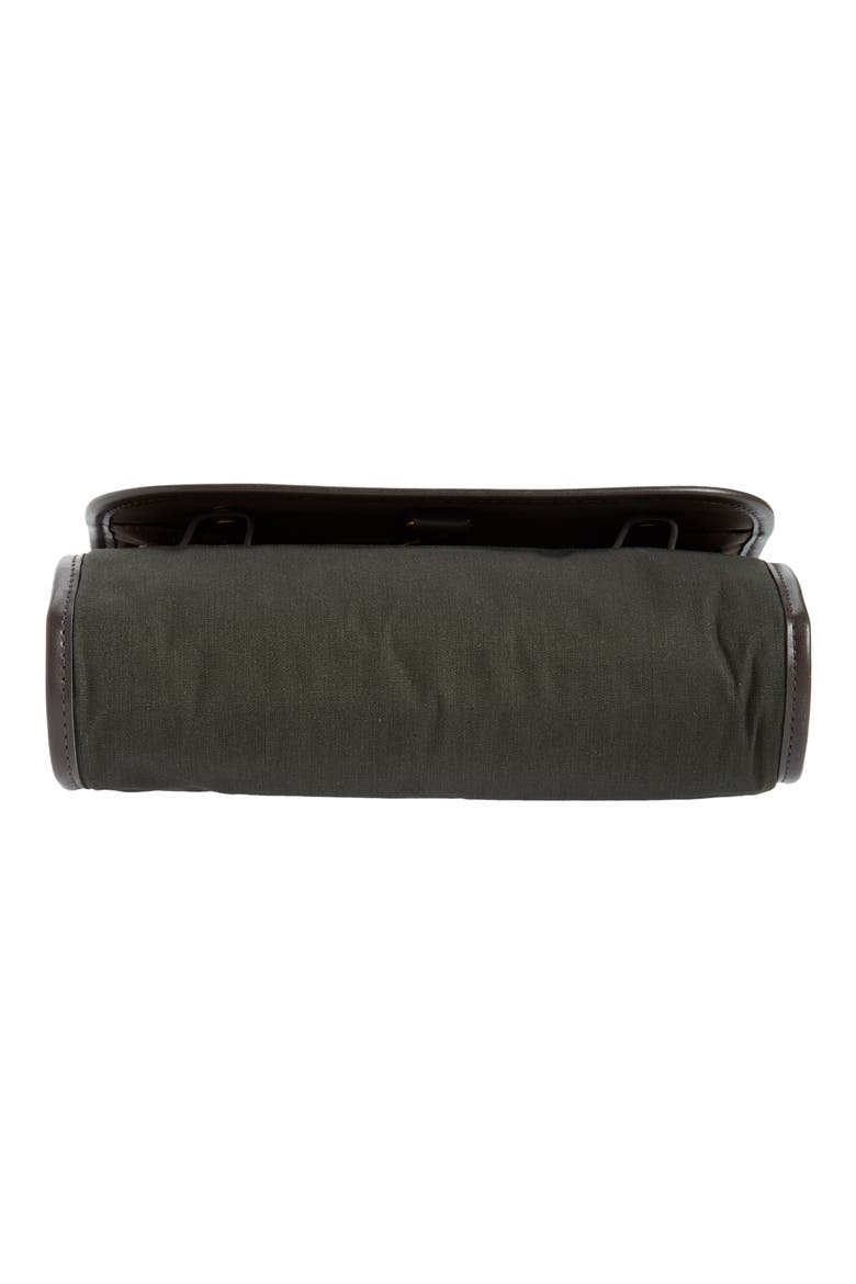 Waxed Cotton Hanging Washbag, Alternate, color, OLIVE