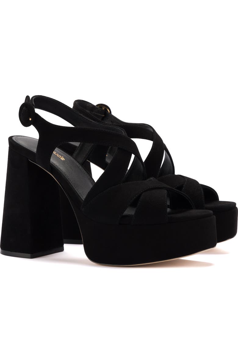 Larroudé Bee Ankle Strap Platform Sandal, Main, color,