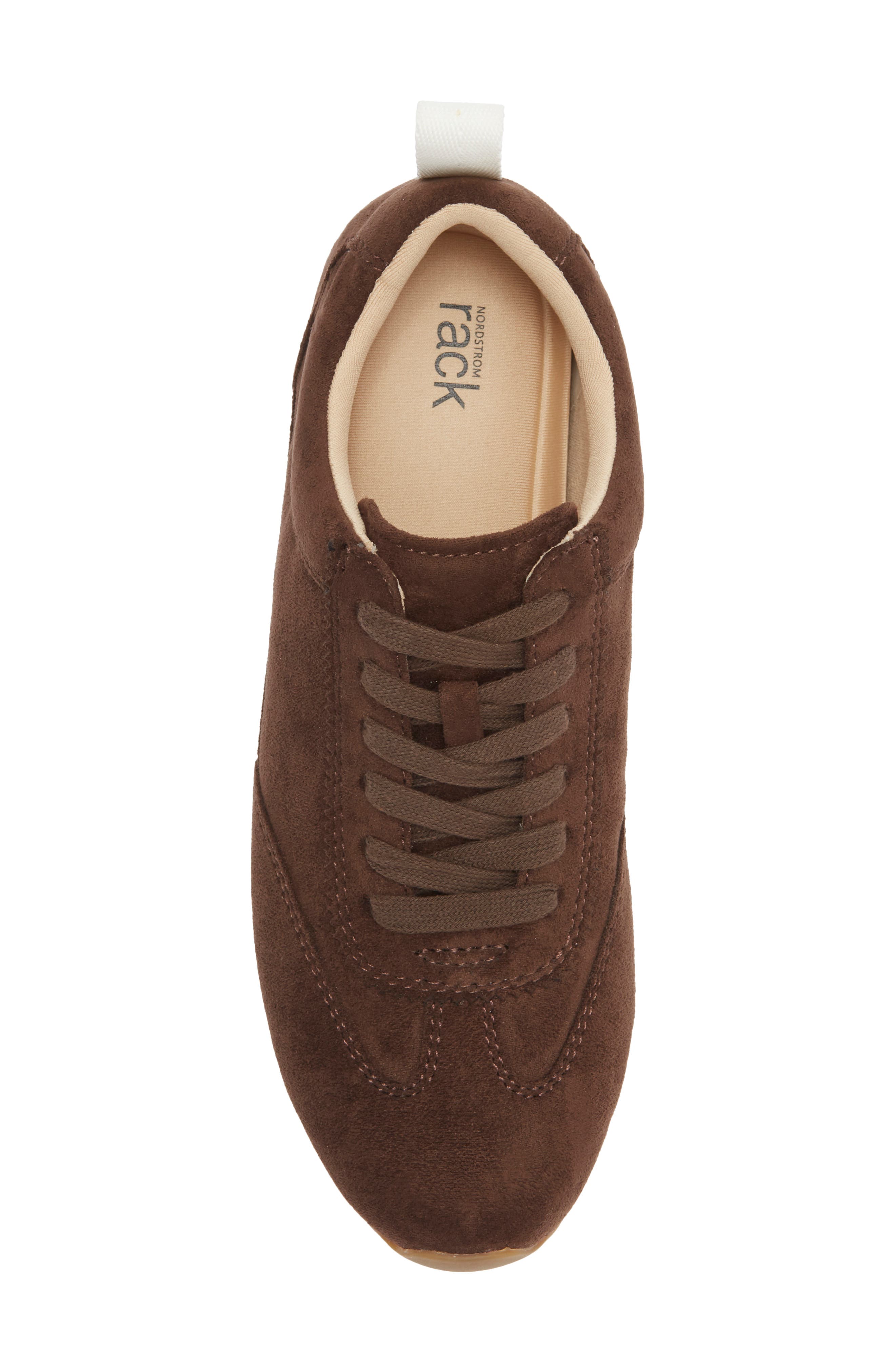 NORDSTROM RACK Peachy Low Lace-Up Sneaker, Alternate, color, Brown Chocolate