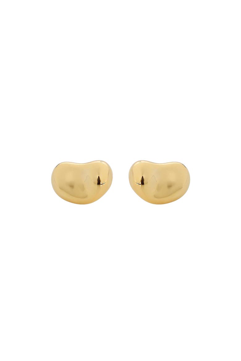 Sterling Silver 18k Gold Plated Alexandra Stud Earrings Dainty Minimal, Main, color, Gold
