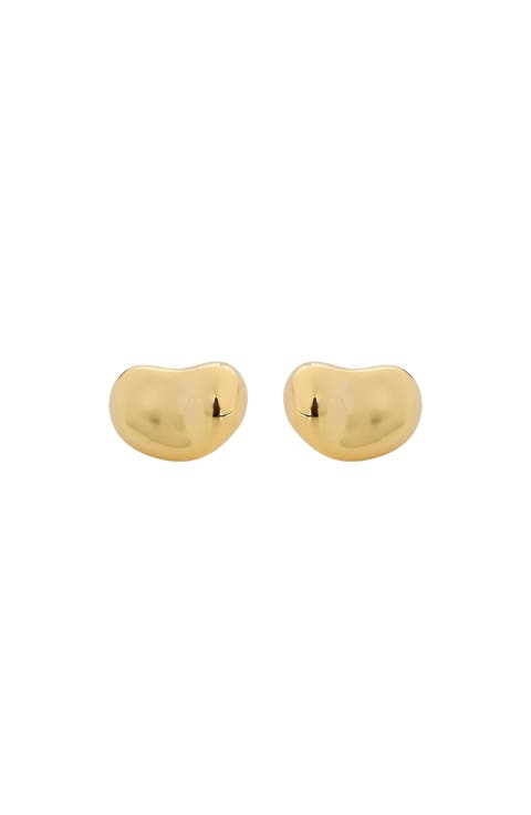 Sterling Silver 18k Gold Plated Alexandra Stud Earrings Dainty Minimal