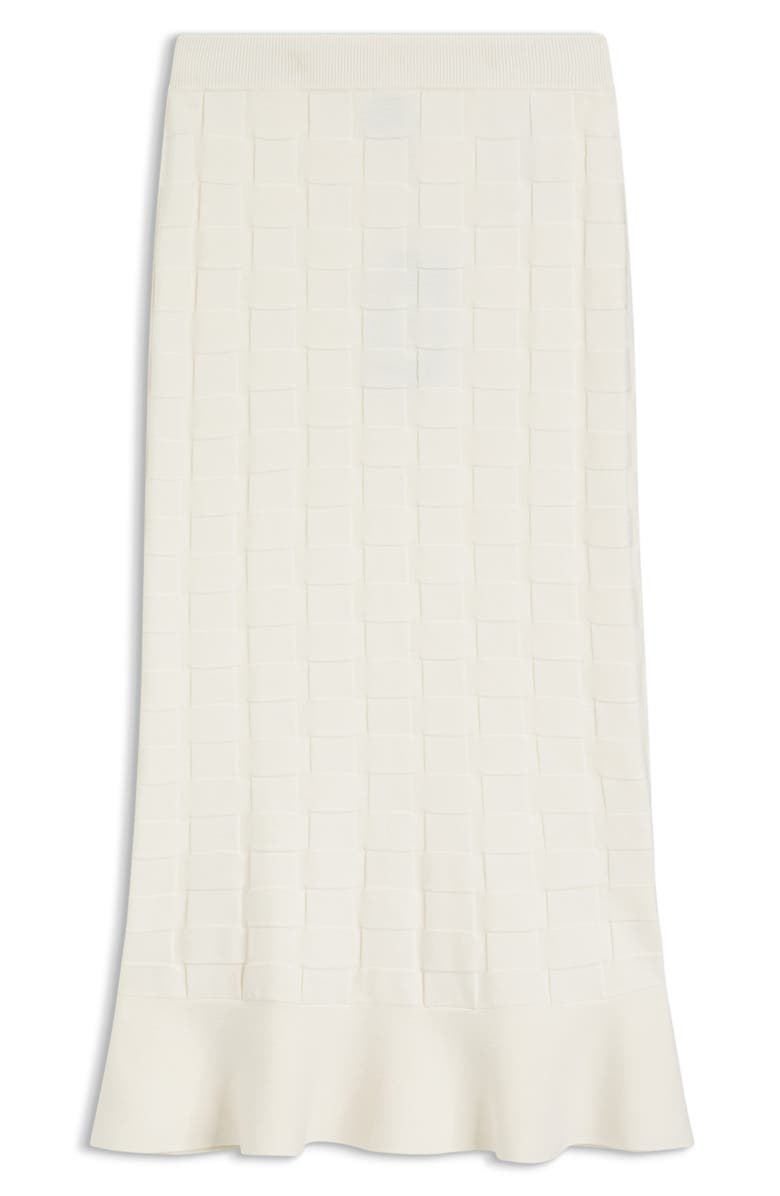 BOSS Foppy Textured Skirt, Alternate, color, Soft Cream