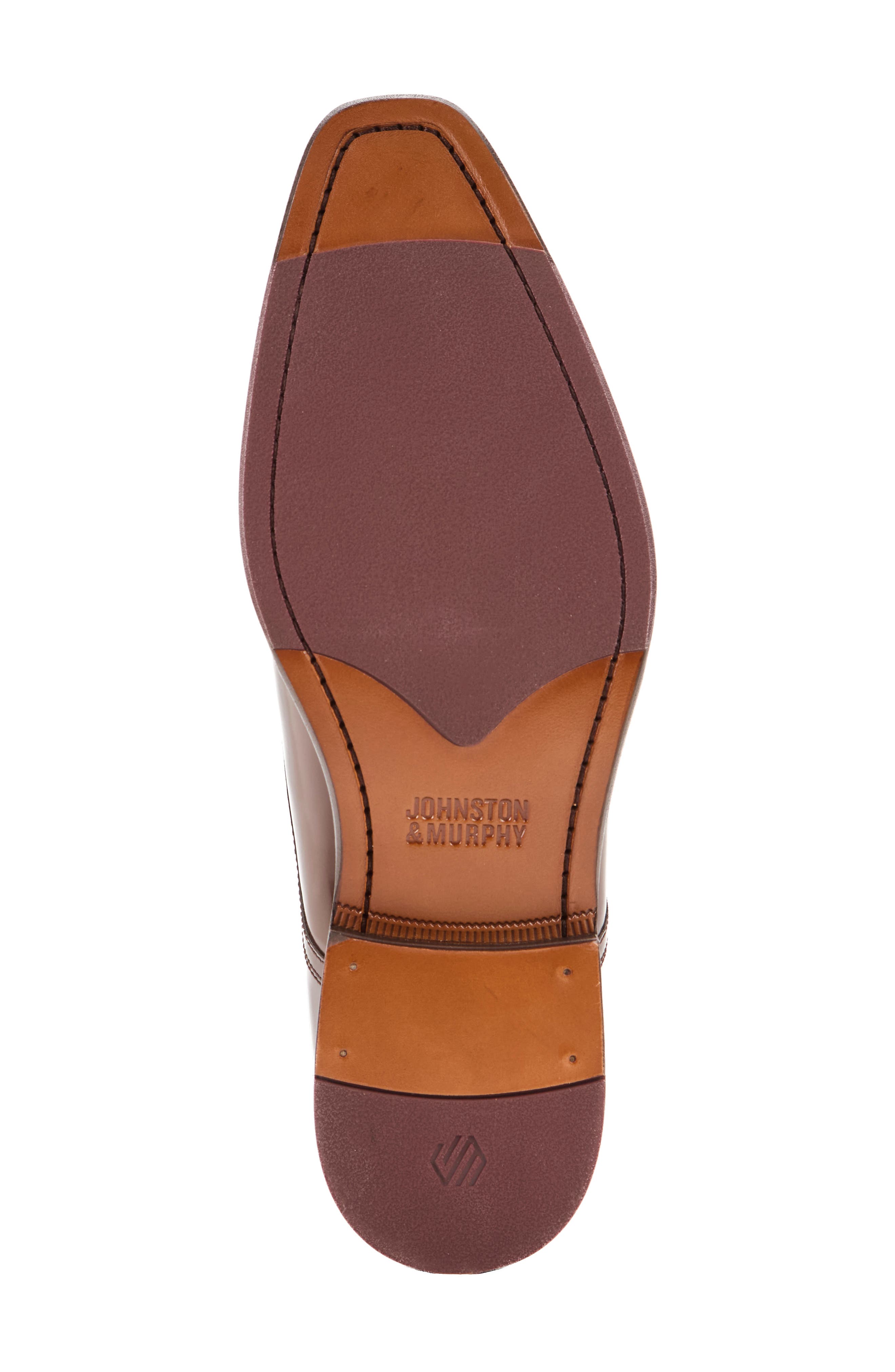 Johnston & Murphy Sullivan Cap Toe Double Monk Strap Shoe, Alternate, color, Brown Italian Calfskin