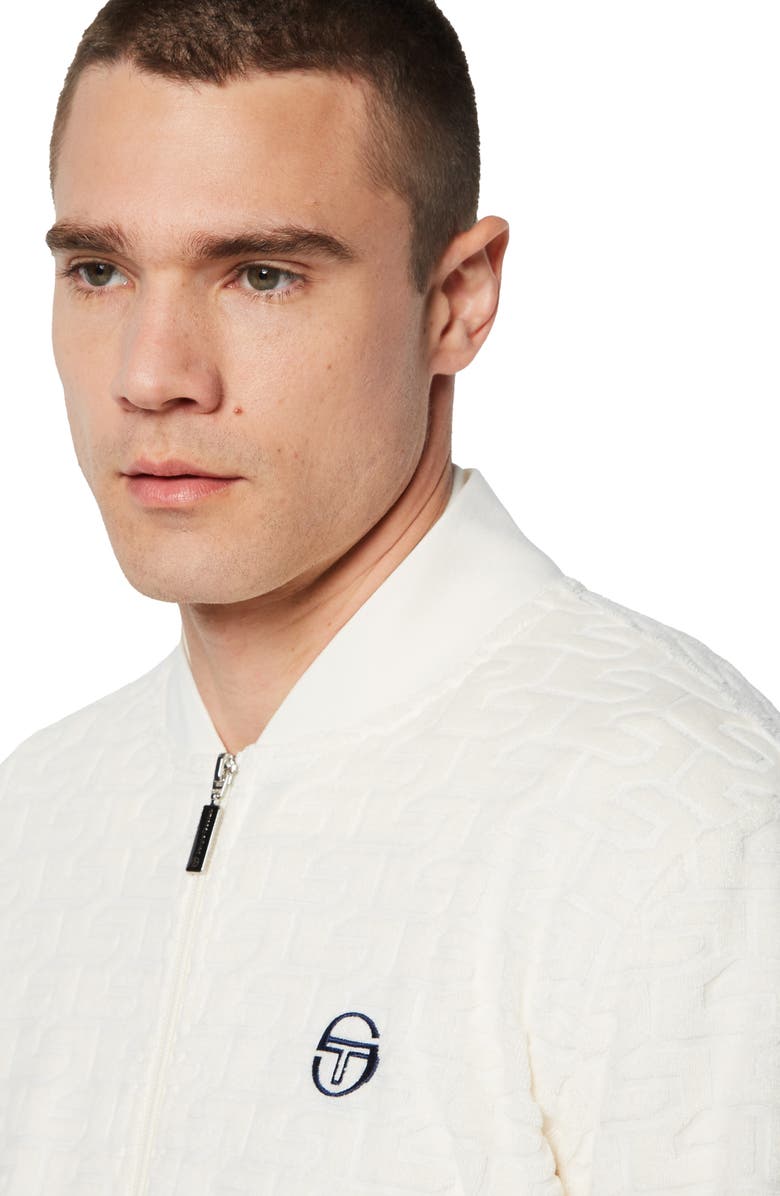 Sergio Tacchini Livata Logo Jacquard Cotton Blend French Terry Track Jacket, Alternate, color, 