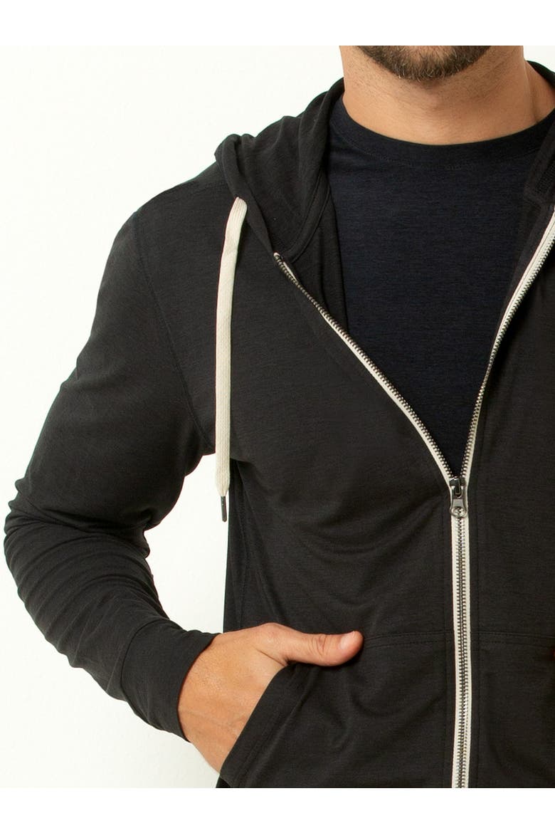 Everyday Full Zip Hoodie, Alternate, color, Heather Black