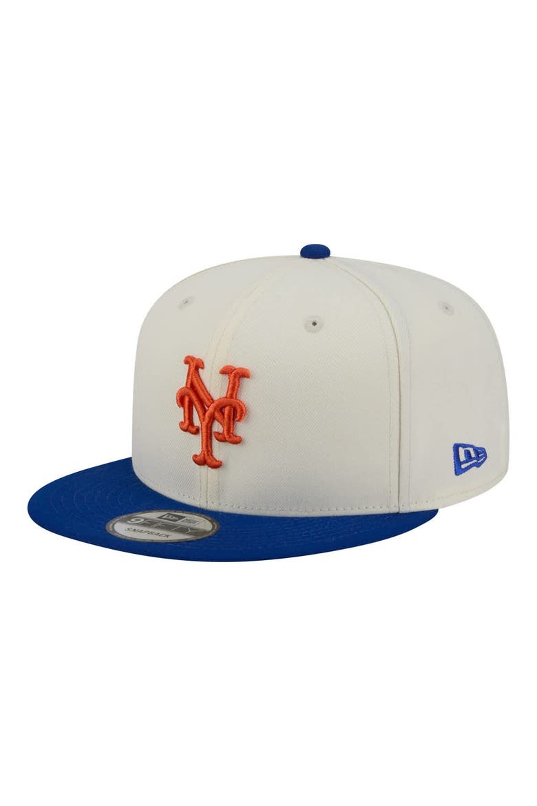Men's New Era Cream/Royal New York Mets Localized 9FIFTY Snapback Hat, Alternate, color, Cream