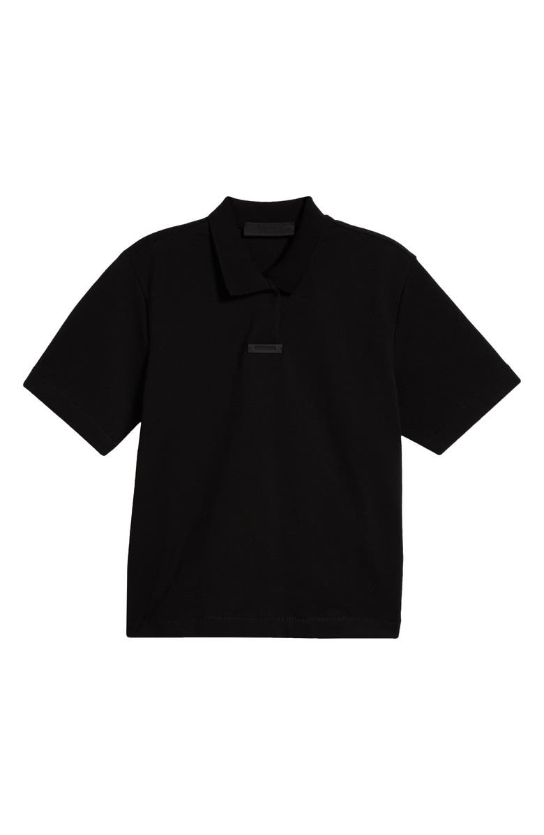 Fear of God Essentials Cotton Blend Piqué Crop Polo, Alternate, color,