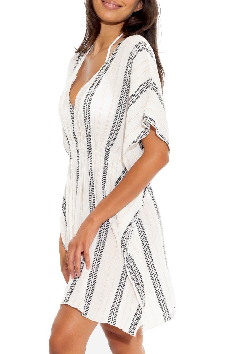 Becca Radiance Woven Cover-Up Tunic, Alternate, color, White