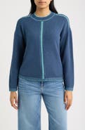CITY BLUES Blanket Stitch Sweater