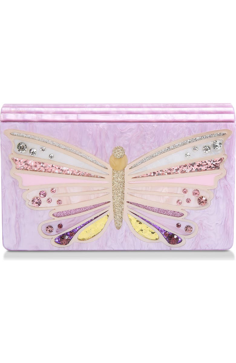 Kurt Geiger London Embellished Butterfly Clutch, Main, color,