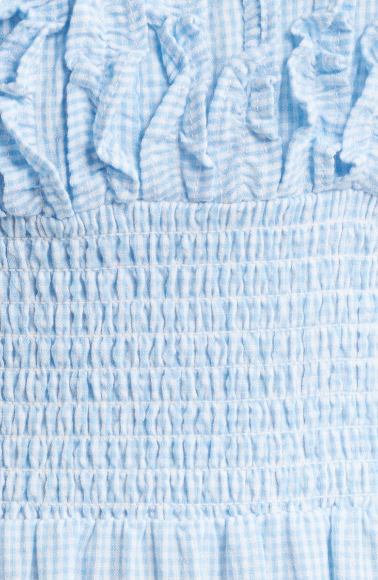 LOVE THE LABEL Eloise Ruffle Detail Cotton Gingham Dress, Alternate, color, 