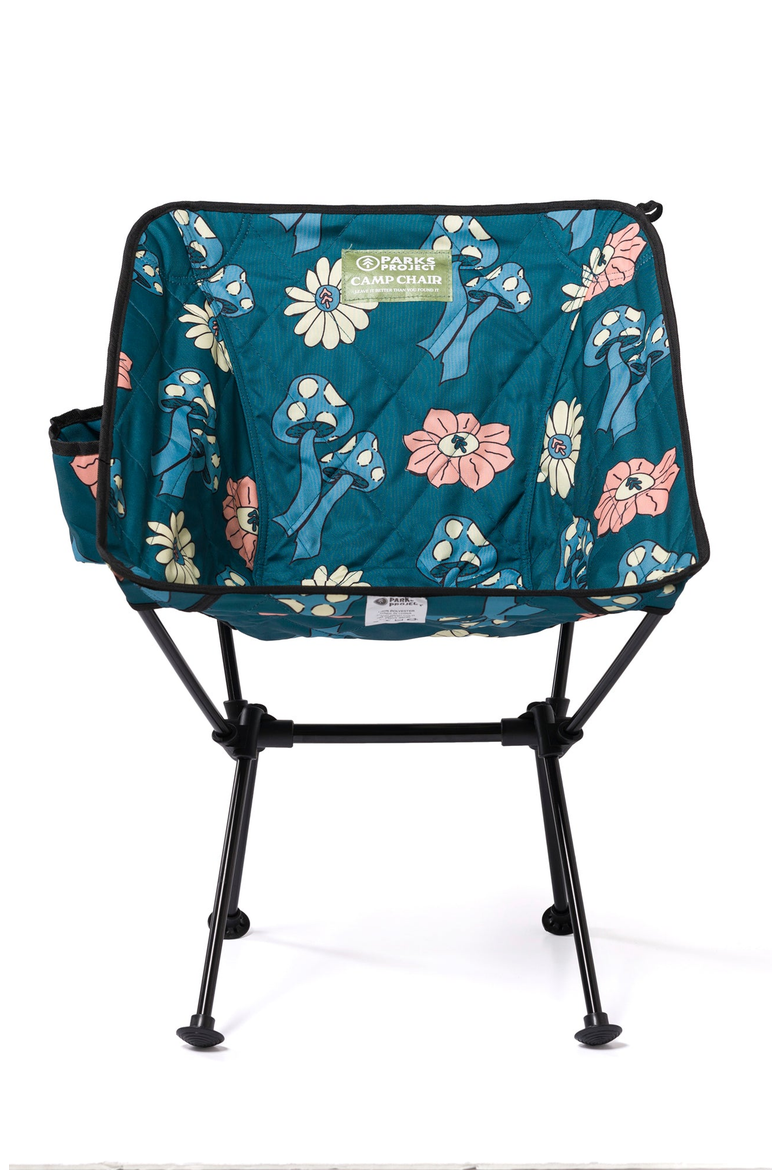 Shrooms Quilted Packable Camp Chair, Alternate, color, Dusty Teal