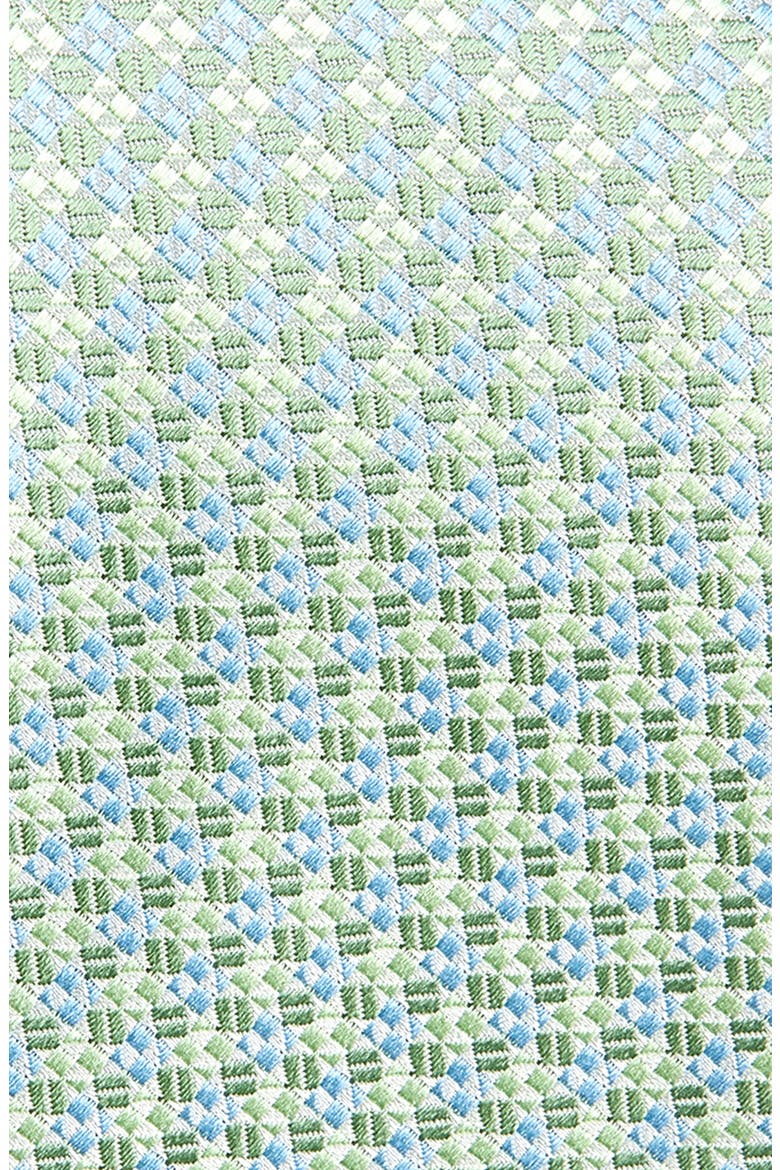 Geometric Jacquard Silk Tie, Alternate, color, GREEN