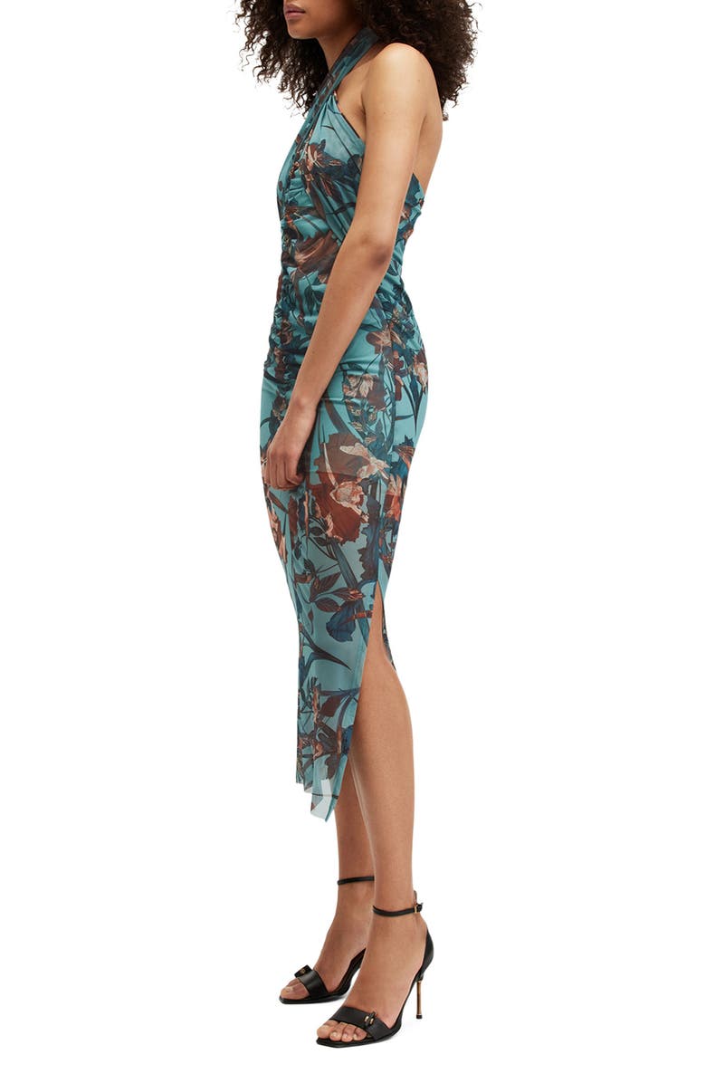 AllSaints Kaih Batu Halter Dress, Alternate, color, 