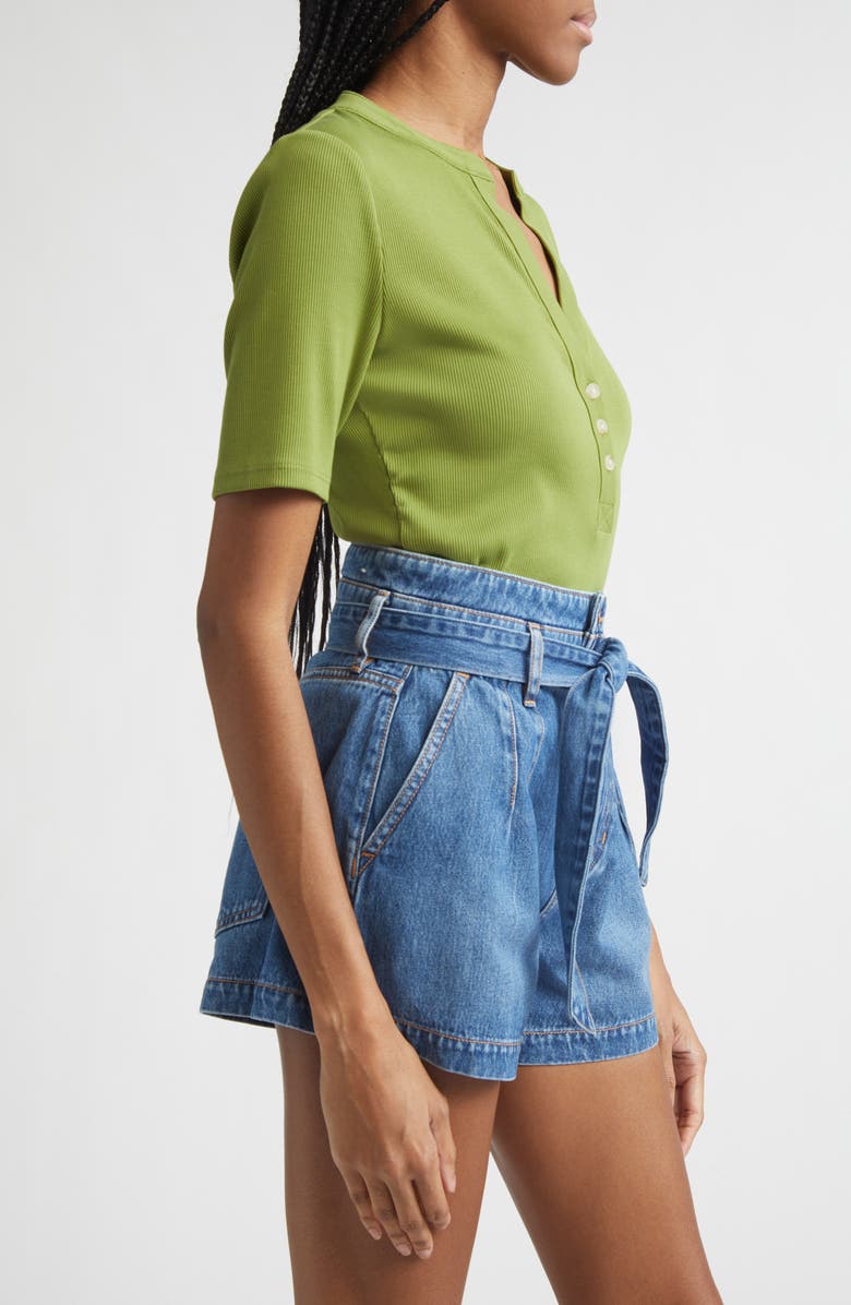 Veronica Beard Reubian Henley T-Shirt, Alternate, color, Cactus