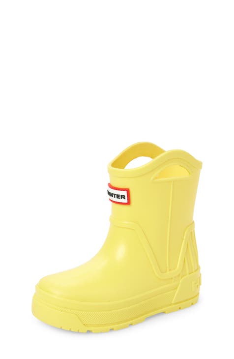 Kids yellow hunter boots best sale