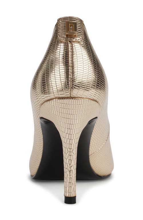 Karl Lagerfeld Paris Royale Pointed Toe Pump In Gold