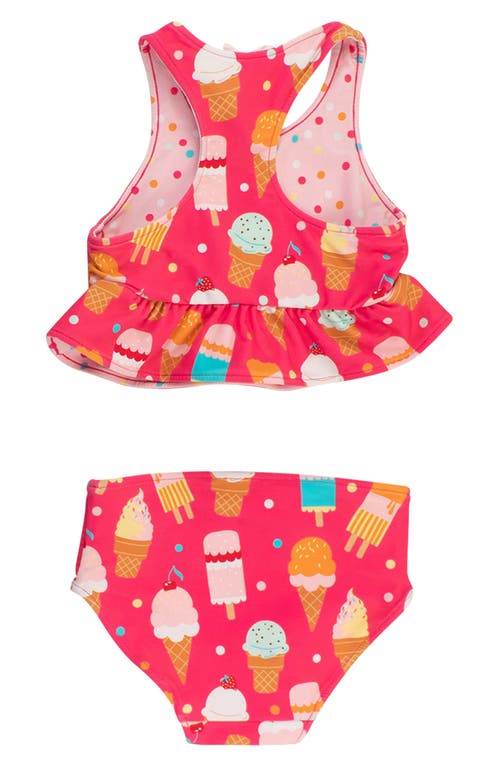 Rufflebutts Kids' Sweet Scoops Reversible Two-piece Swimsuit In Pink