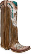 CORRAL Embroidered Fringe Western Boot