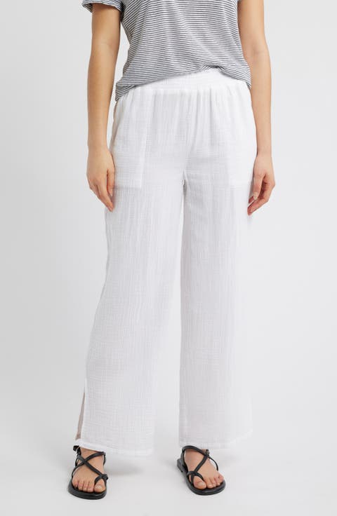 Meadow Wide Leg Cotton Gauze Pants