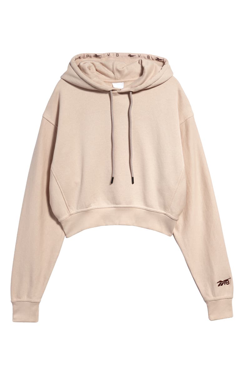 Reebok x Victoria Beckham x Victoria Beckham Logo Crop Hoodie, Alternate, color, 