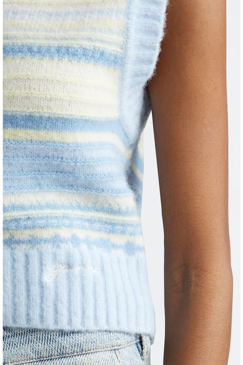 Stripe Alpaca Blend Sweater Vest, Alternate, color, SKYWAY
